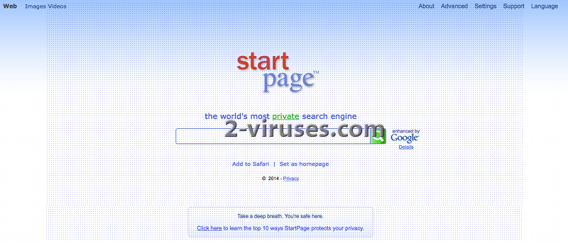 Startpage.com ウイルス