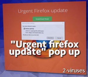 “Urgent Firefox Update” pop-up
