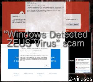“Windows Detected ZEUS Virus” 詐欺